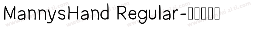 MannysHand Regular字体转换